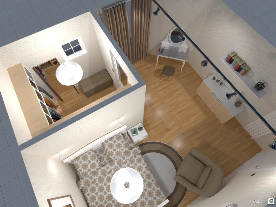 really comfy bedroom, with walk in wardrobe #3021232 by Chani