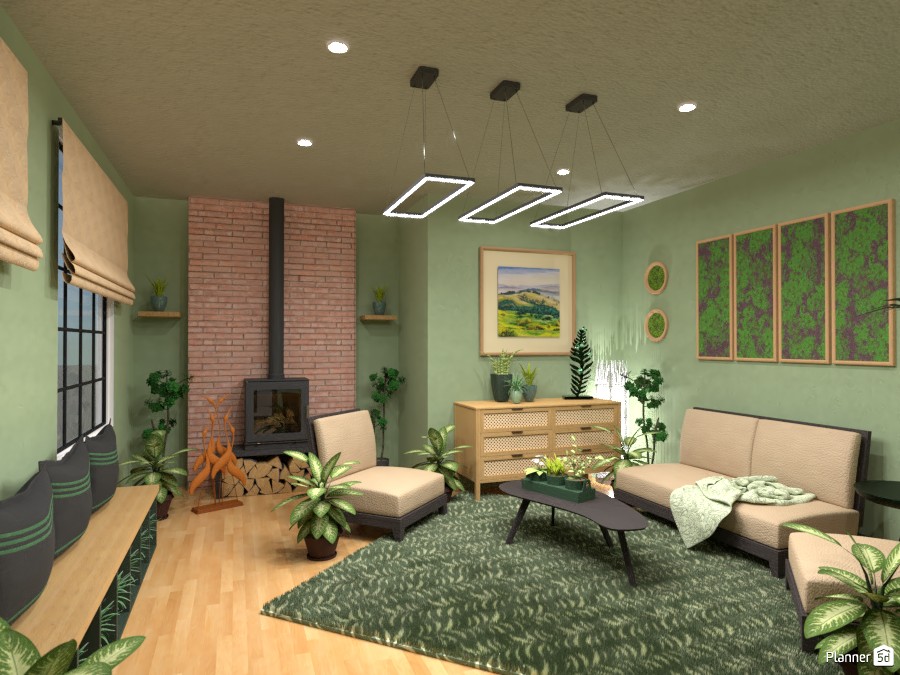Jungle Living Room Contest Design #4666271 by Valerie