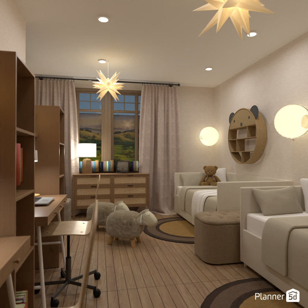 Bedroom for twins #18937479 by Editors Choice