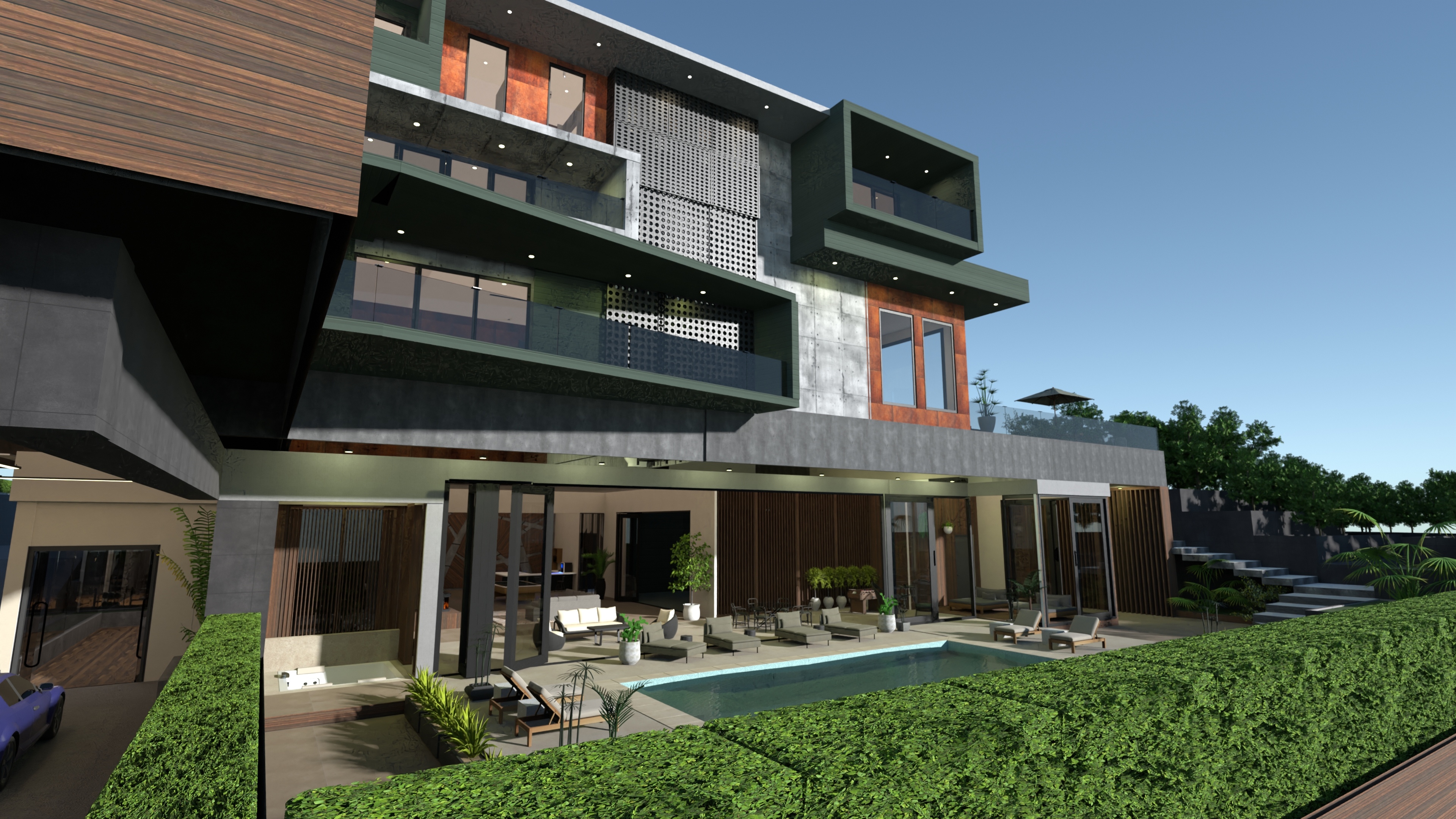 modern brutality - pool view #31240556 by Michel