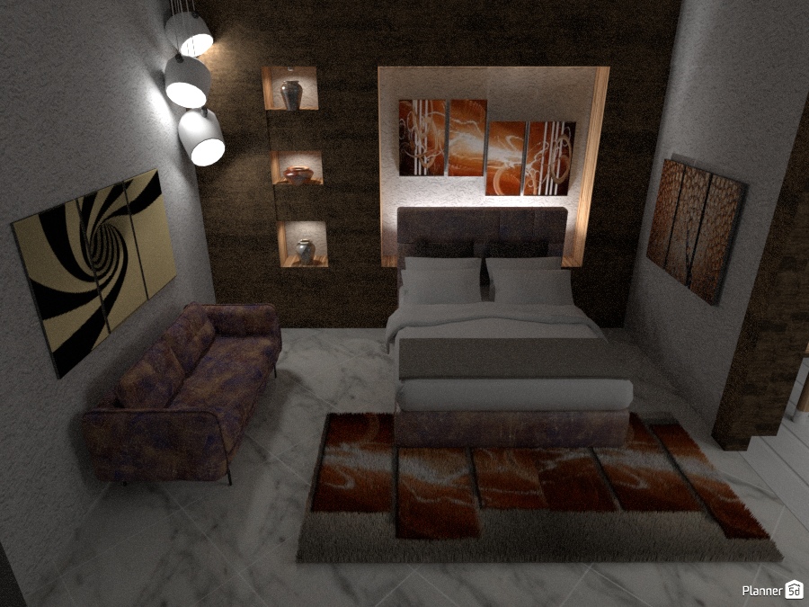 Bedroom in a Metropolitan Attic #1760365 by Micaela Maccaferri