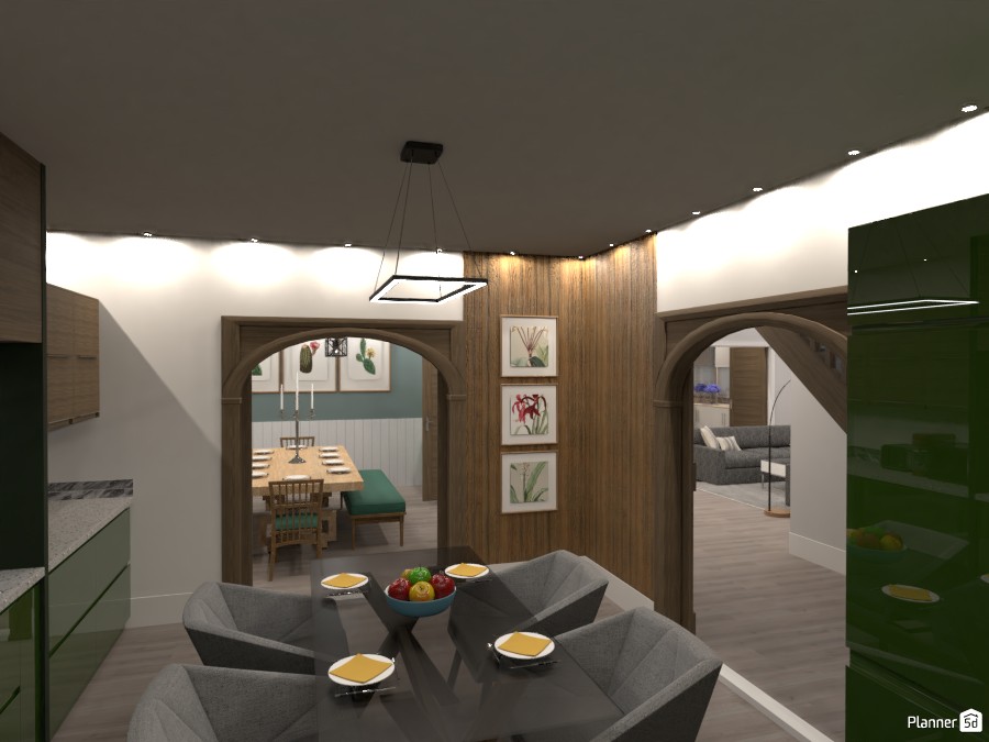 farmhouse kitchen, dining room and great room #4518813 by Mia
