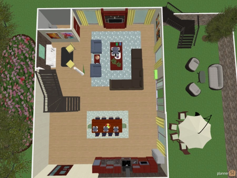 Modern Grey House #58512 by Emily VanO