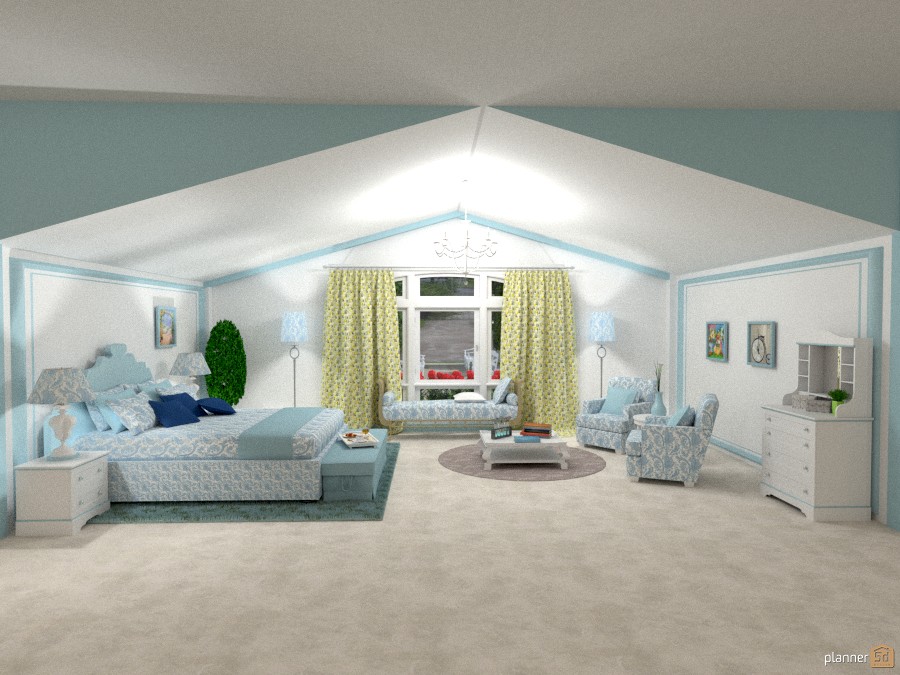 Bedroom Classic Blue. 764021 by Michelle Silva image