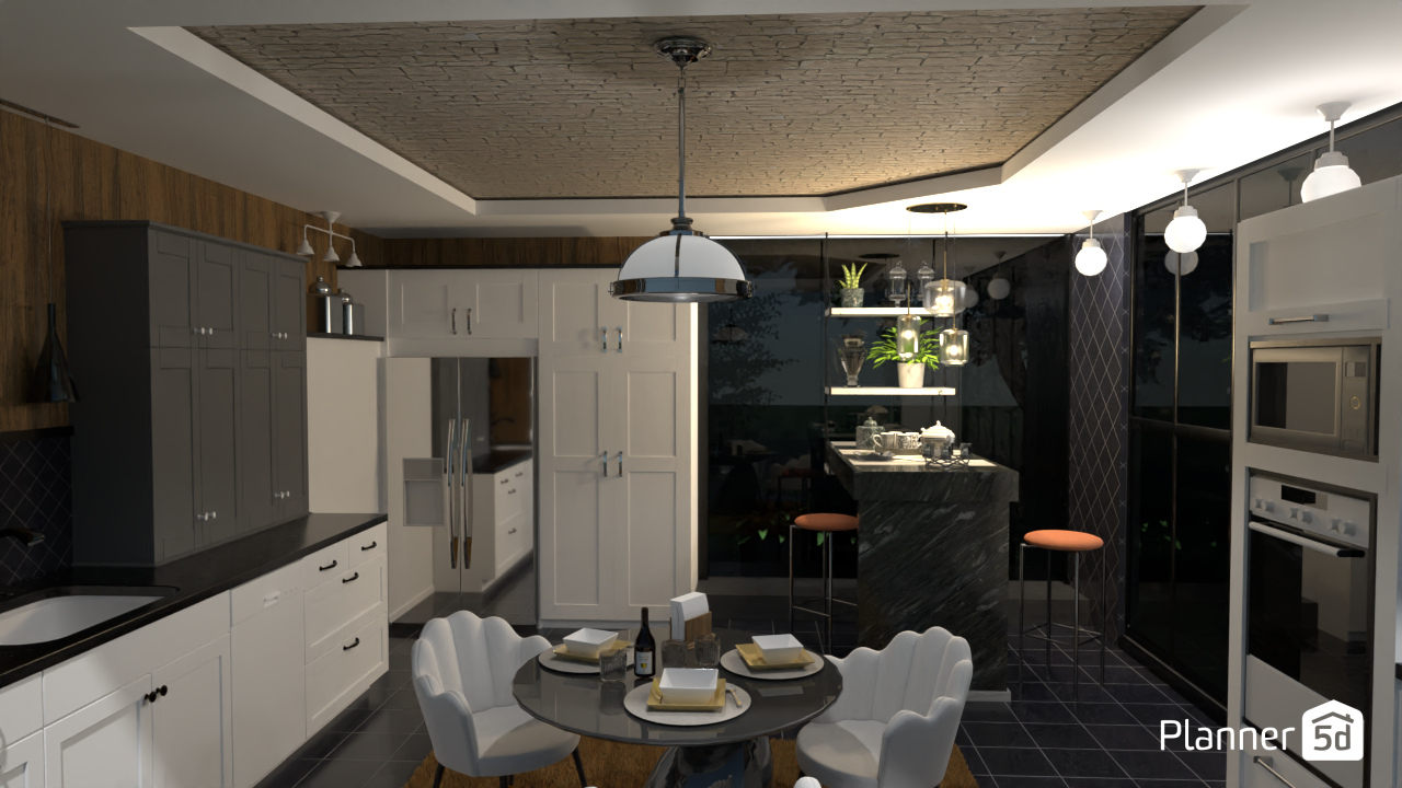 Küche schwarz weiß #12203936 by Astrid from Germany