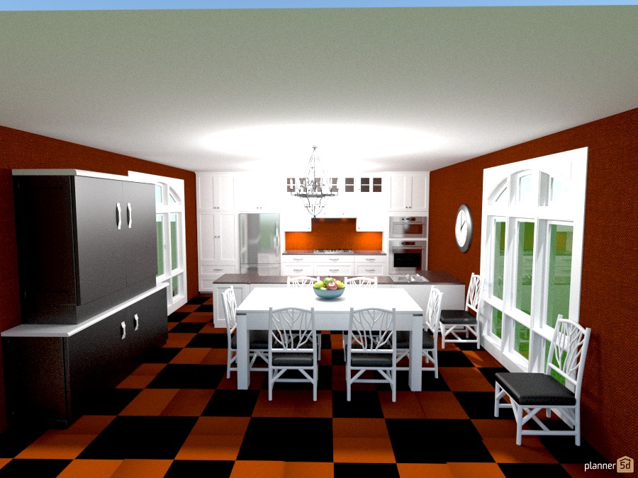 red/black/white kitchen/dining #807843 by Joy Suiter