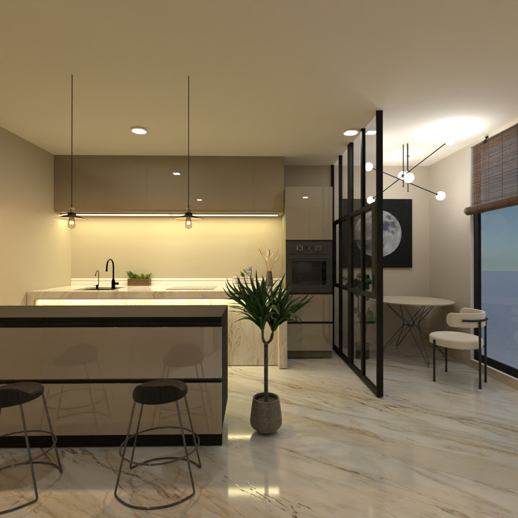 Brown and White Kitchen #11538592 by Editors Choice