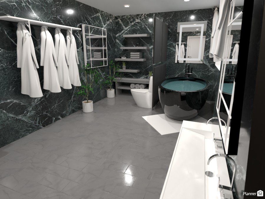 Black Bathroom #4535959 by Arin