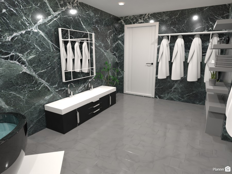 Black Bathroom #4535961 by Arin