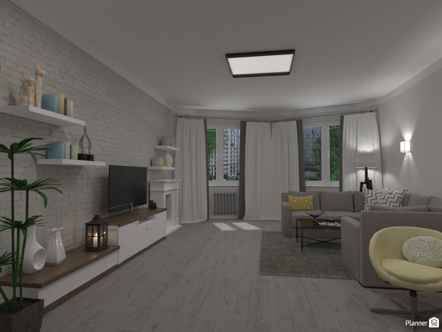 Гостиная лофт в минимализме #2036390 by Elena Strenova