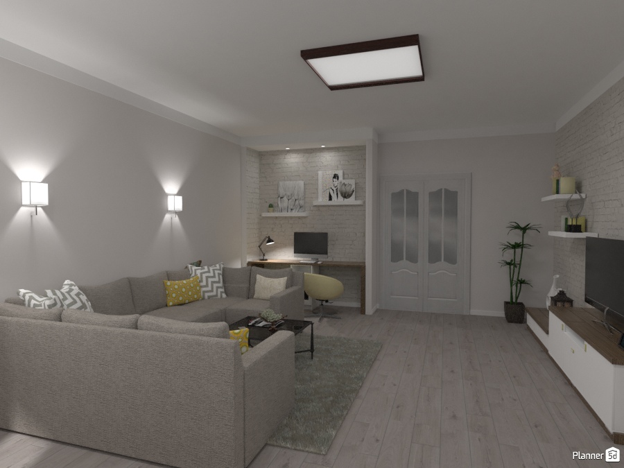 Гостиная лофт в минимализме #2036310 by Elena Strenova