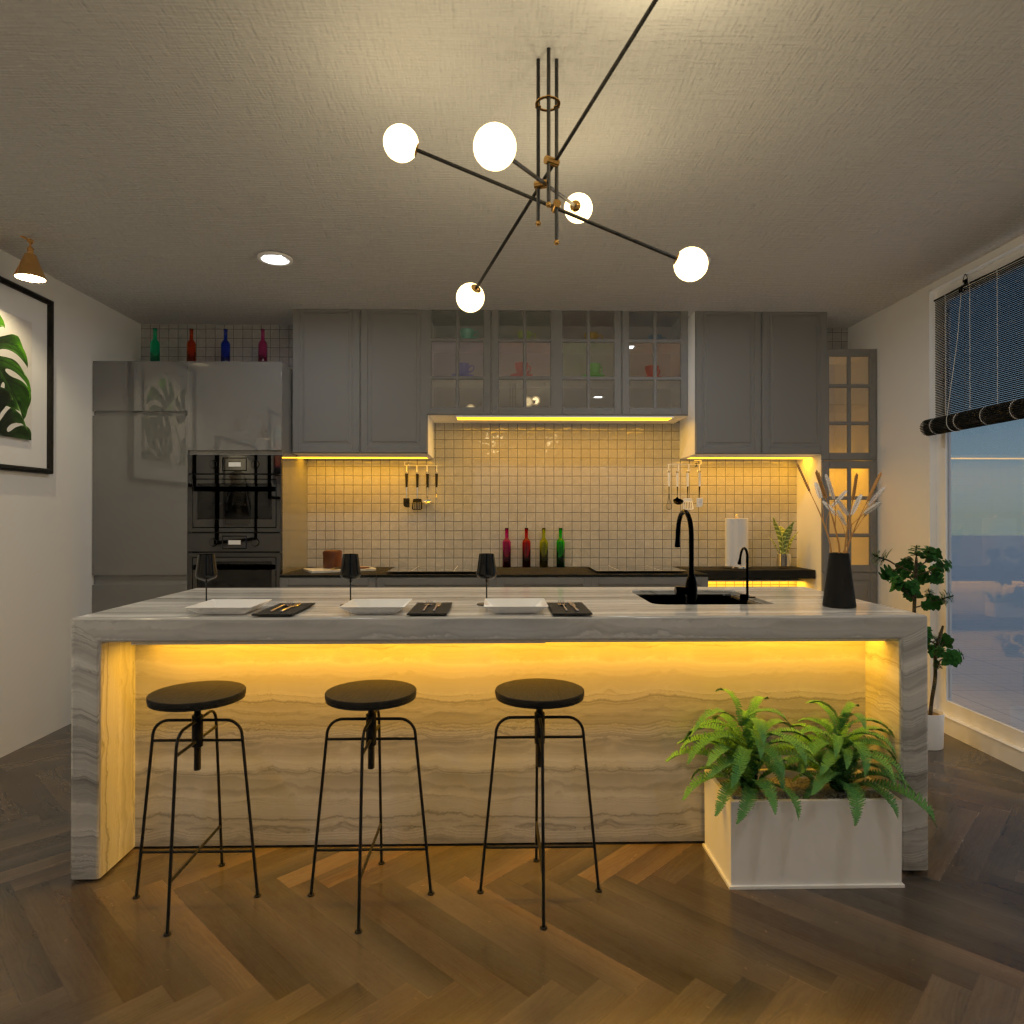 Brown and White Kitchen #11487768 by Editors Choice