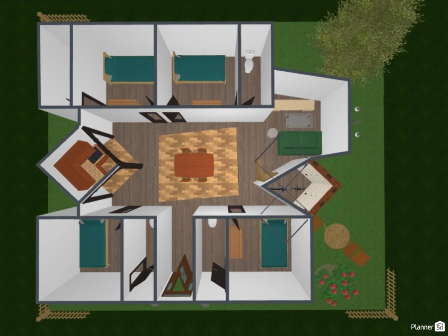 Floor Plan using Quadrilaterals #85830 by Anonymous
