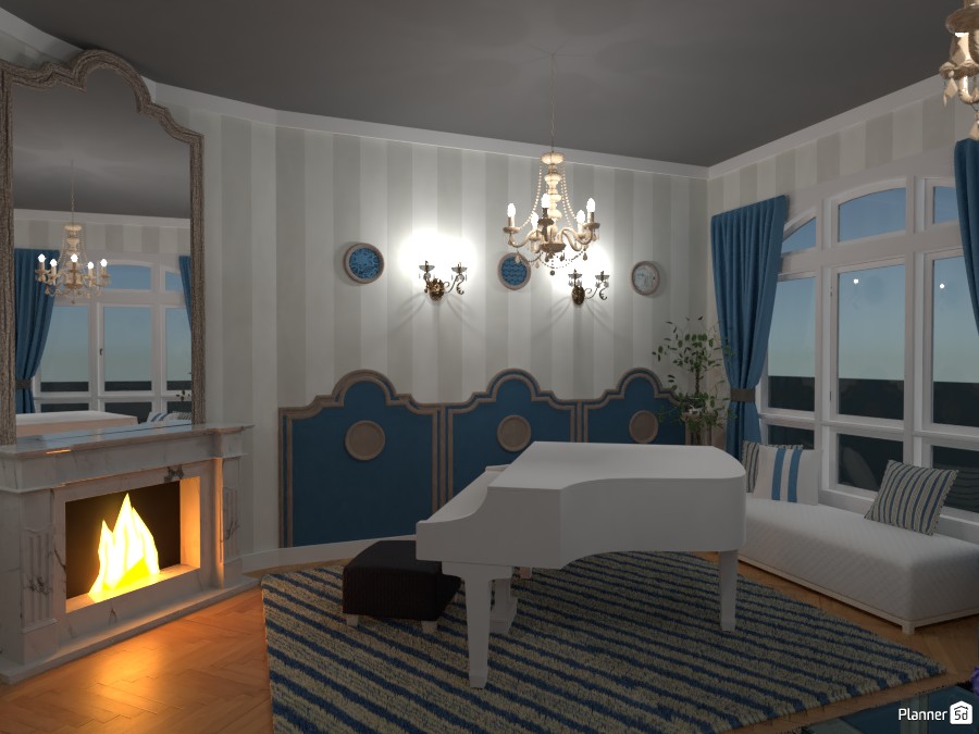 Contest: living room with piano II 3582161 by Elena Z image