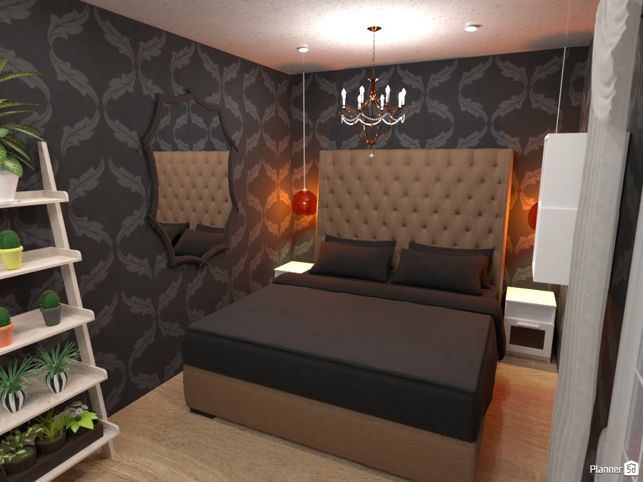 Cozy Black/grey themed bedroom #4308693 by Born to be Wild