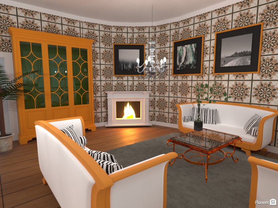 orange living room. 4520724 by Anonymous:):) image