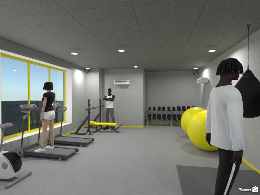 Gray & Yellow Gym #3754372 by .