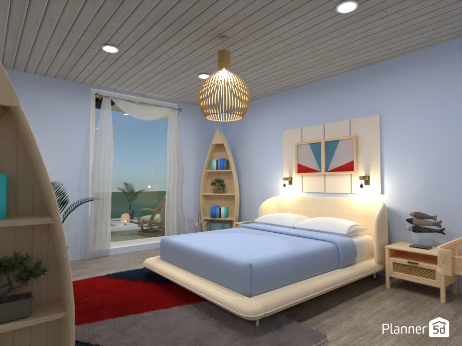 Ocean bedroom : Design battle contest #13525375 by Gabes