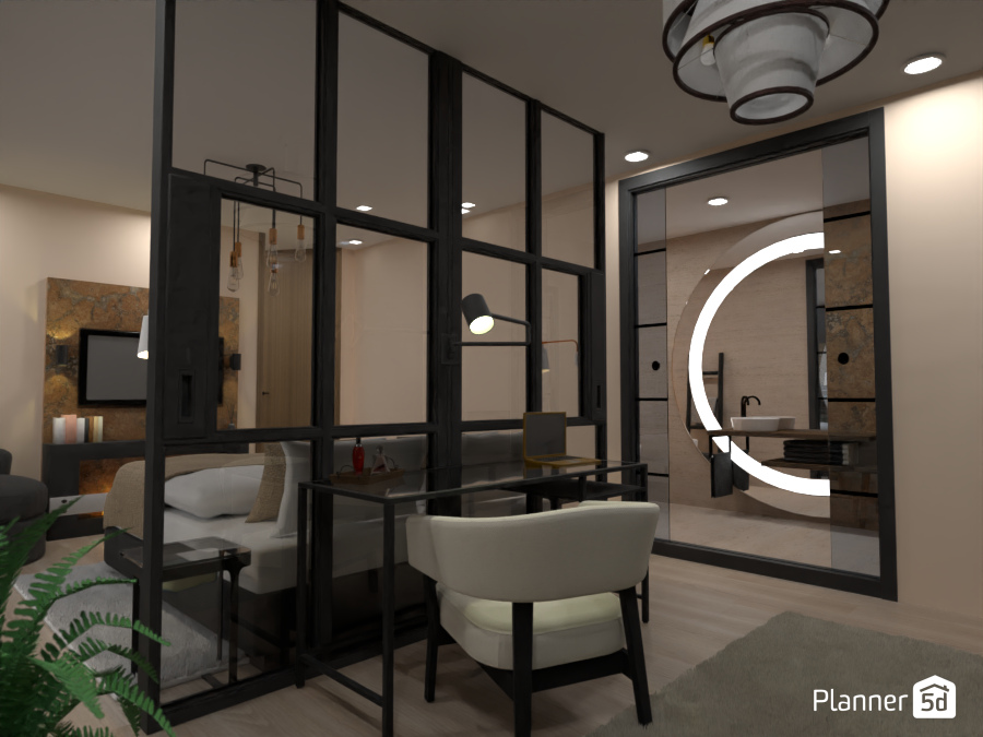 Small Appartement Brown and Black #11525688 by Maison Maeck