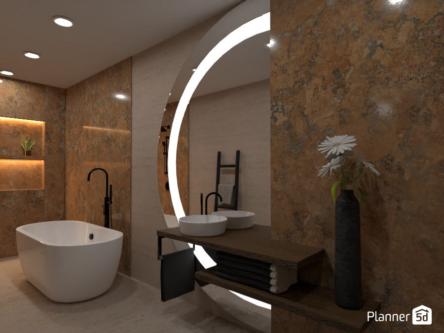 Small Appartement Brown and Black #11525716 by Maison Maeck