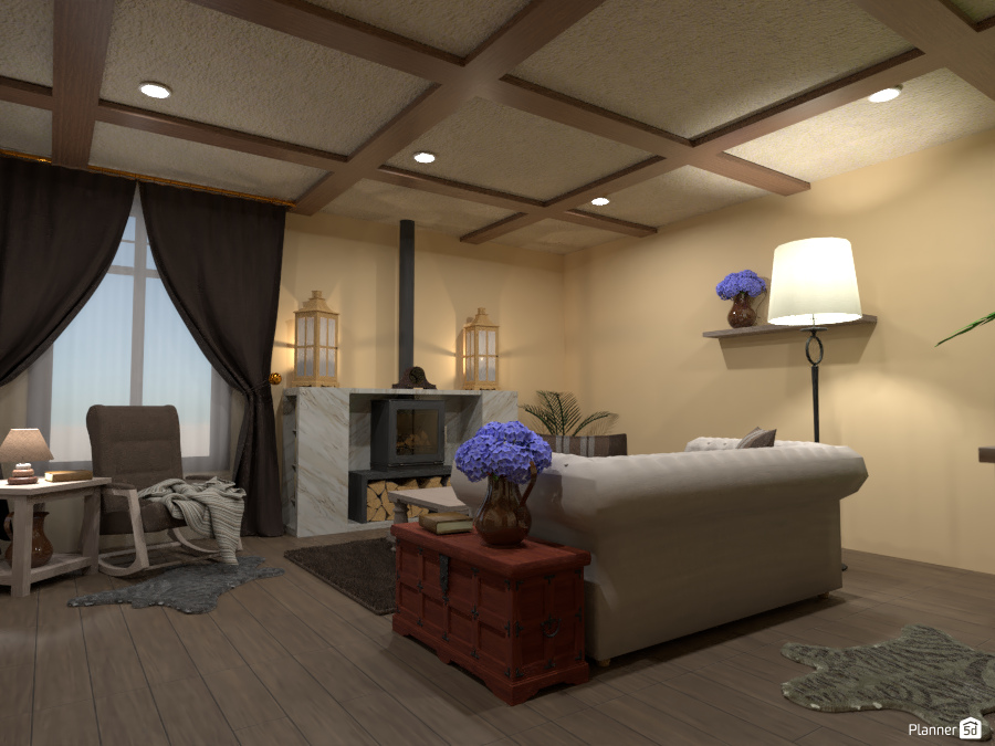 Country-Style Living Room: Design battle contest #6096144 by Gabes