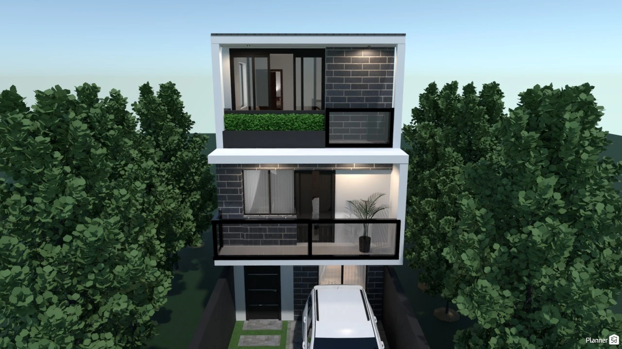 Narrow Lot House - Free Online Design