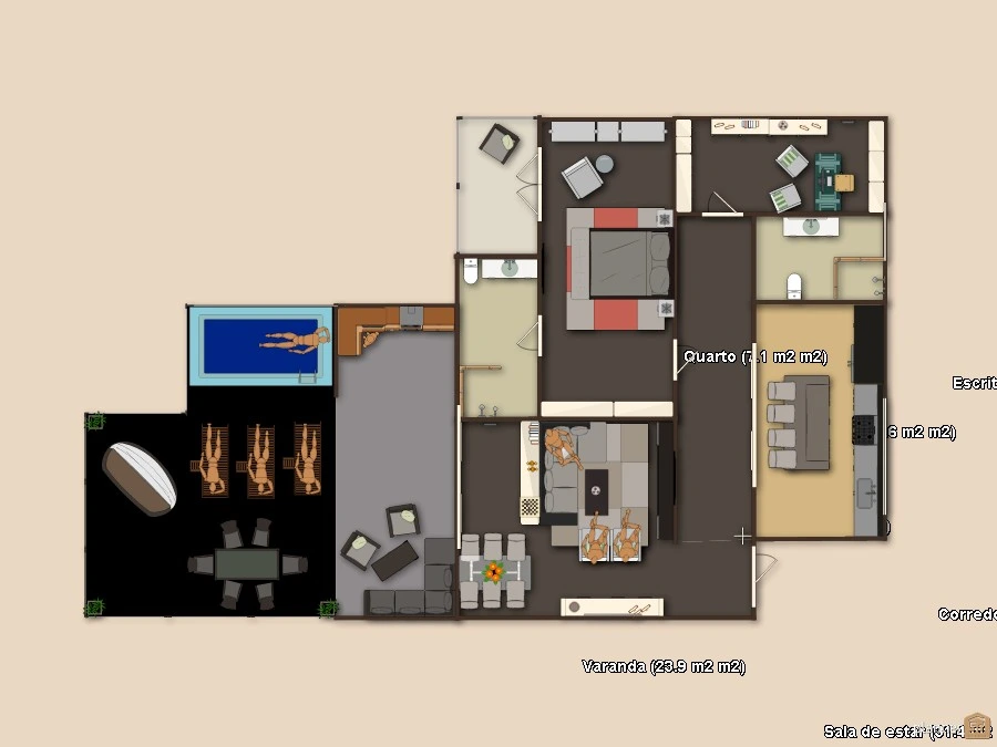 COBERTURA DUPLEX (COM PISCINA) APTO004 by nayara silva copy #46691 by Nana Evelin