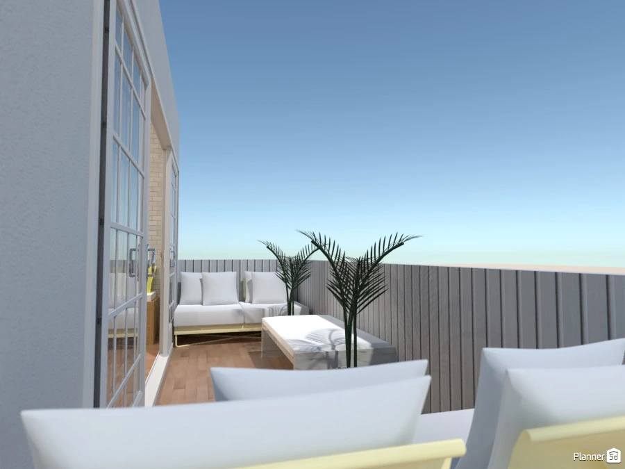 Yellow bedroom with balcony #3026888 by Doggy