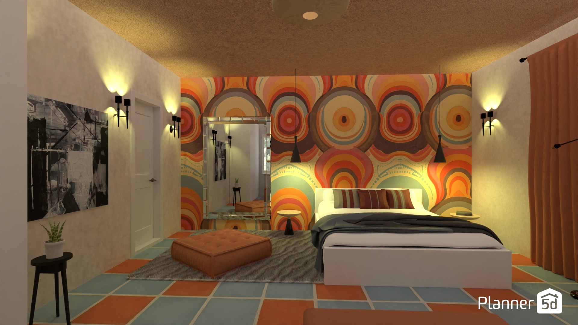 Naranja y azul en armonía #30198252 by Yolanda Infante Garrido