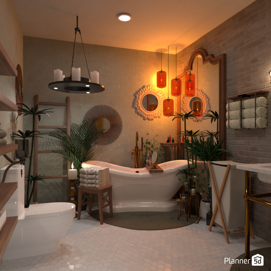 Bath with candles #19228920 by Editors Choice