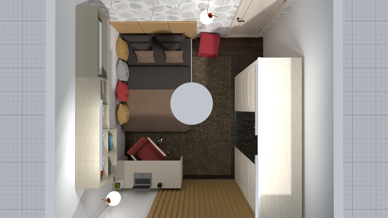 doble bedroom with home office #14122079 by Bianca Lima