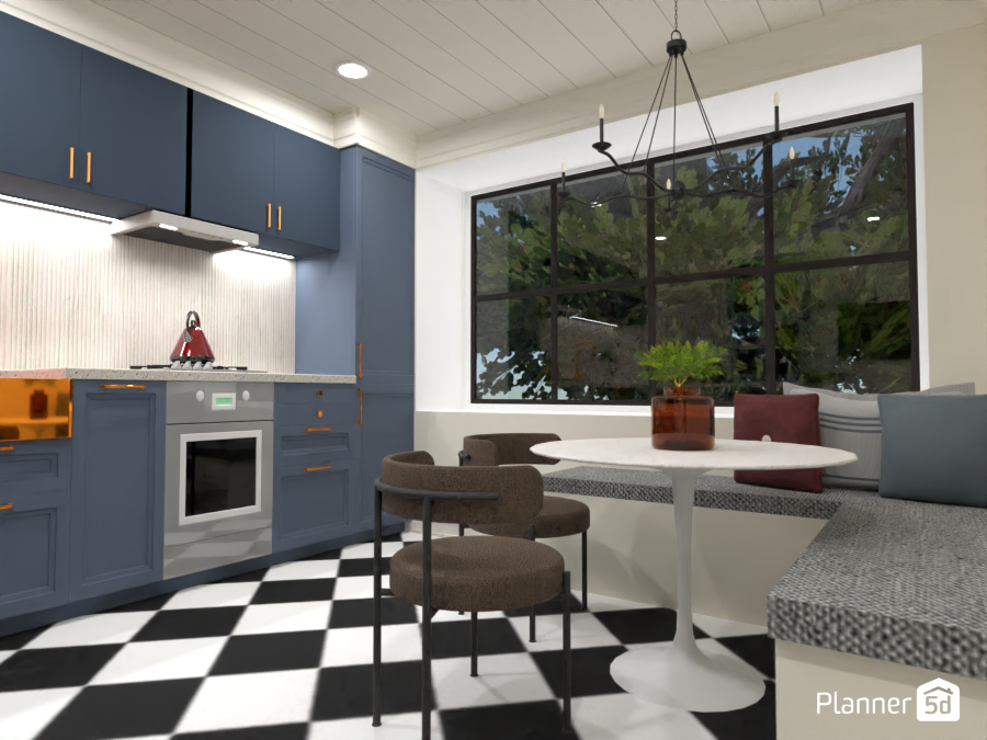 Kitchen with breakfast nook #13145531 by Marco Lam