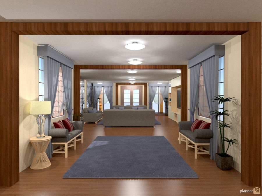 Blue Living Room #541465 by Raiza