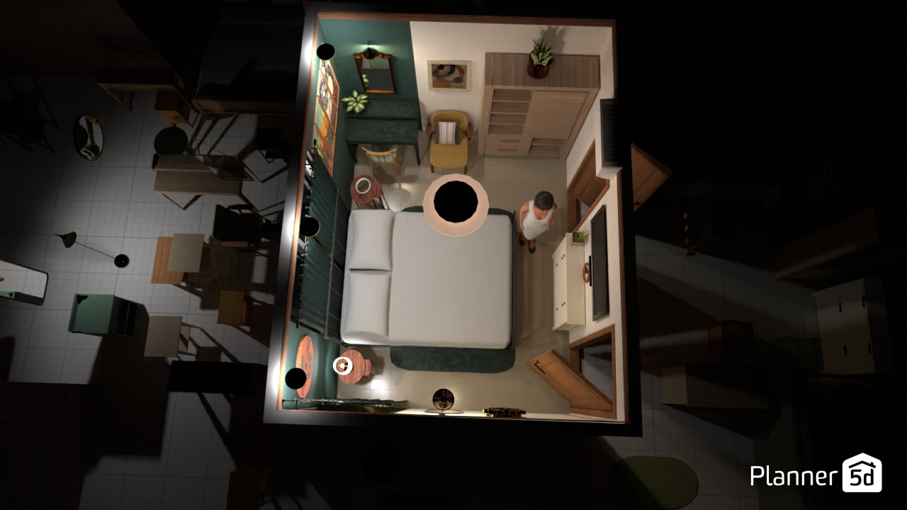 Copy of mcm bedroom - black/green- ikea #25822576 by Livnat Pariante