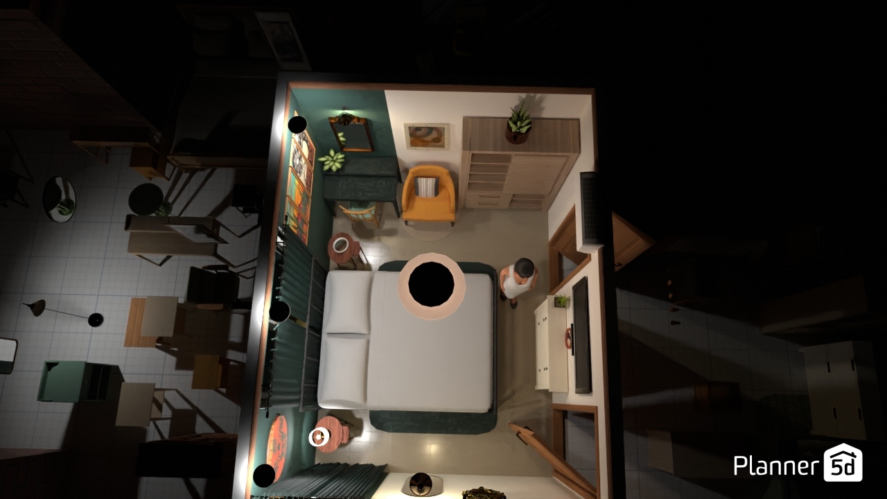 Copy of mcm bedroom - black/green- ikea #25822604 by Livnat Pariante