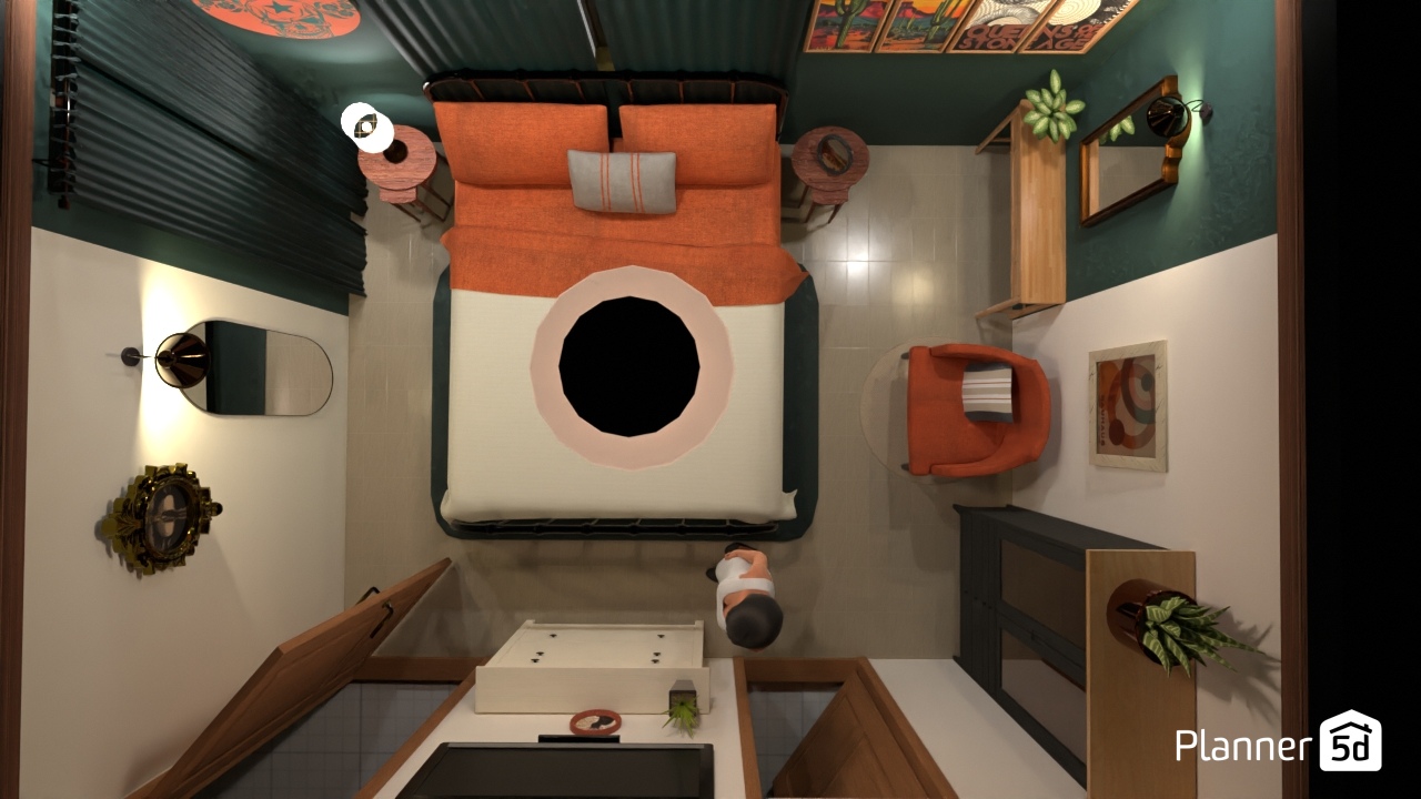 Copy of mcm bedroom - black/green- ikea #25930316 by Livnat Pariante