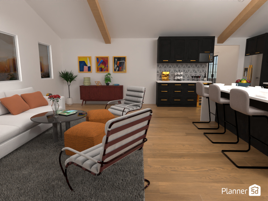 KITCHEN & LIVING ROOM #8717901 by Laia