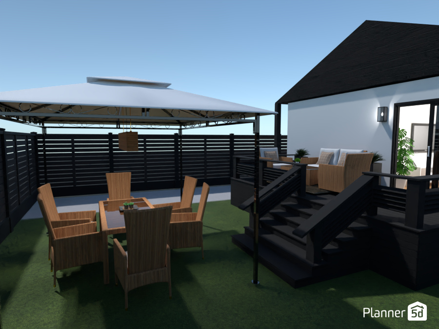 Back yard of One-story home #9497432 by Laia