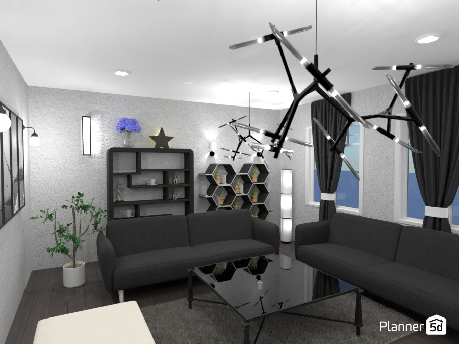 Sala de estar Blanco y Negro #6290781 by Miguel Angel