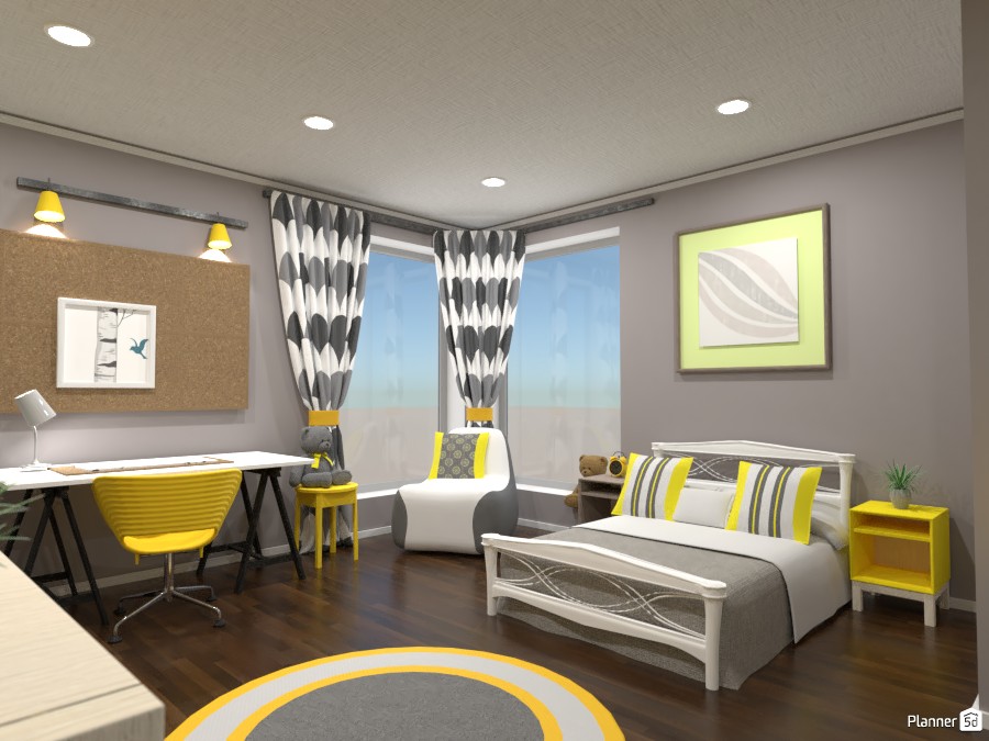 Gray and yellow interior 3870988 by Gabes image