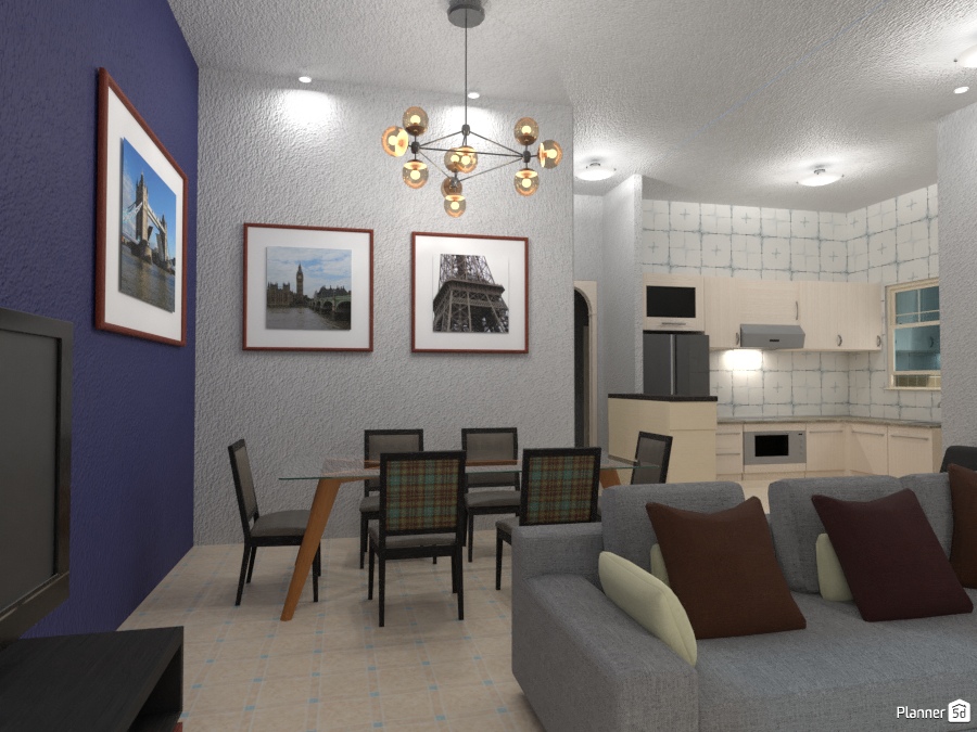 Casa pequena - Conceito aberto integrando os ambientes #1968334 by Daniel Fortunato