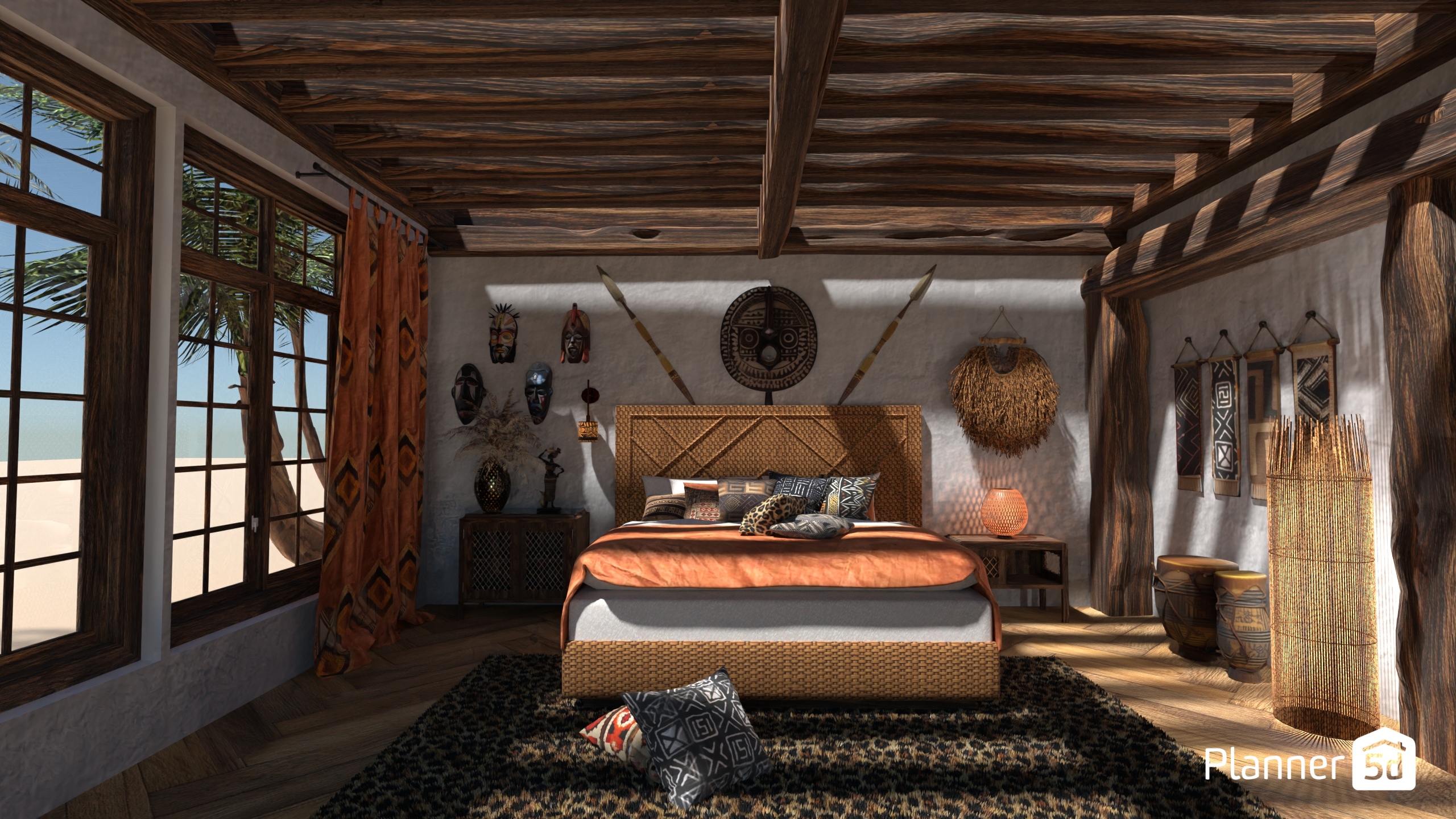 African's Ethnic: Bedroom #35401907 by Micaela Maccaferri