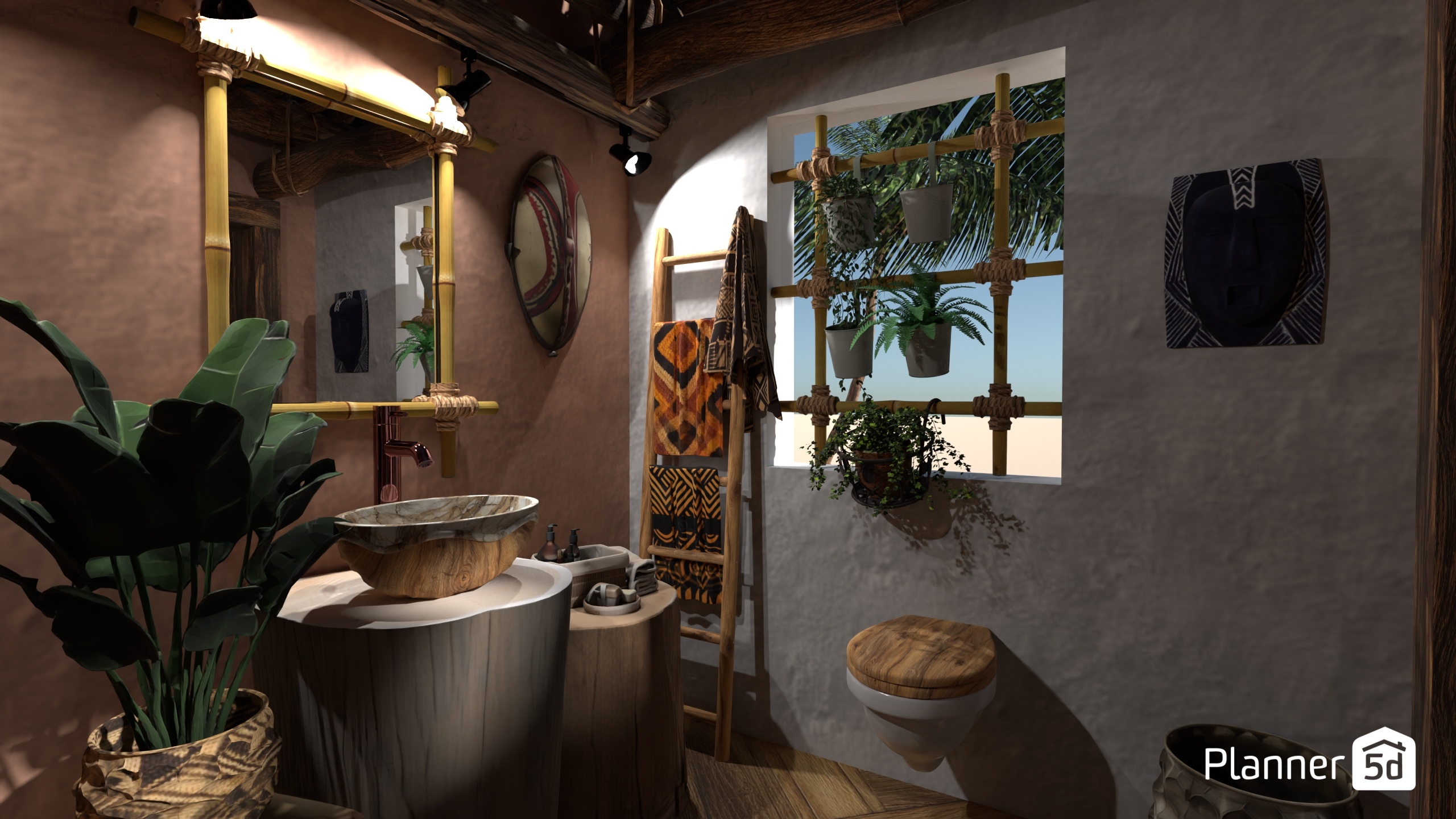 African's Ethnic: Bathroom #1 #35653296 by Micaela Maccaferri