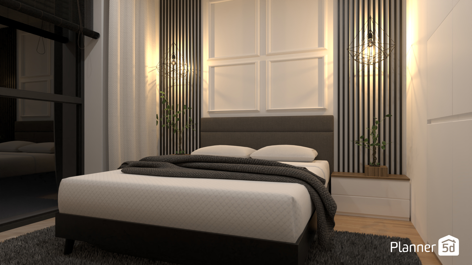 White Minimalistic Classical Bedroom #9615784 by Monika