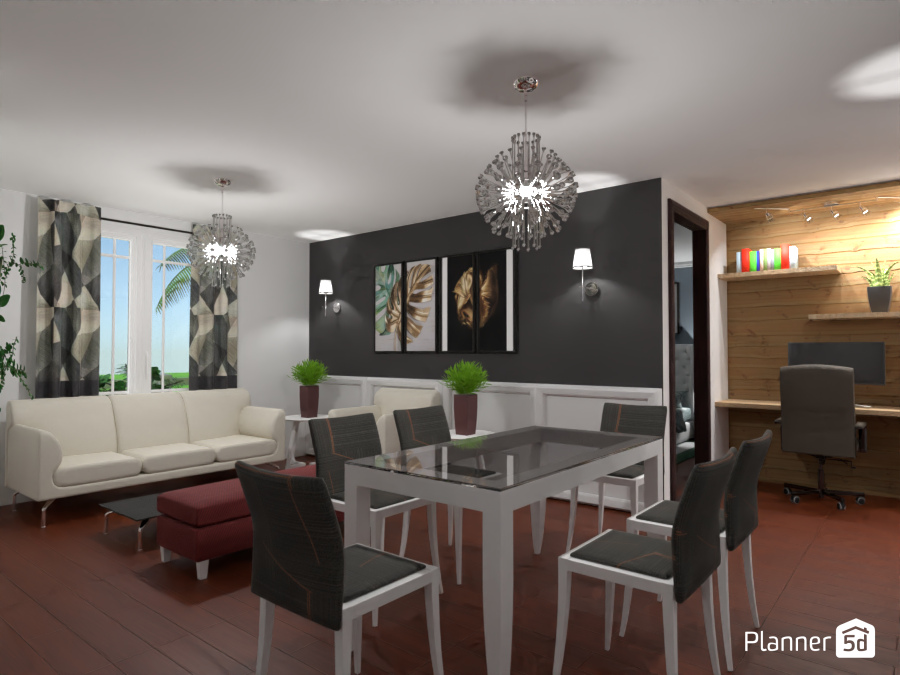 Sala-Comedor y estudio #13485851 by MariaCris