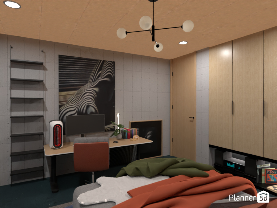 The Teenager's Room from the Industrial Style Apartment Project 12358855 by Darina Doncheva image
