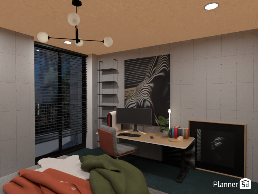 The Teenager's Room from the Industrial Style Apartment Project #12359487 by Darina Doncheva