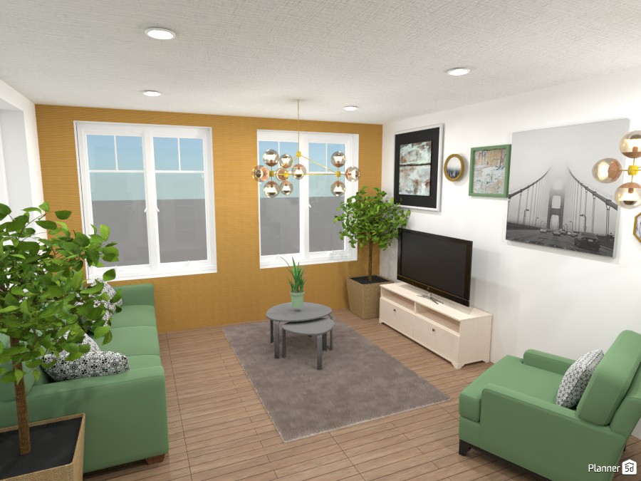 Green and yellow living room 4554038 by Anonymous:):) image