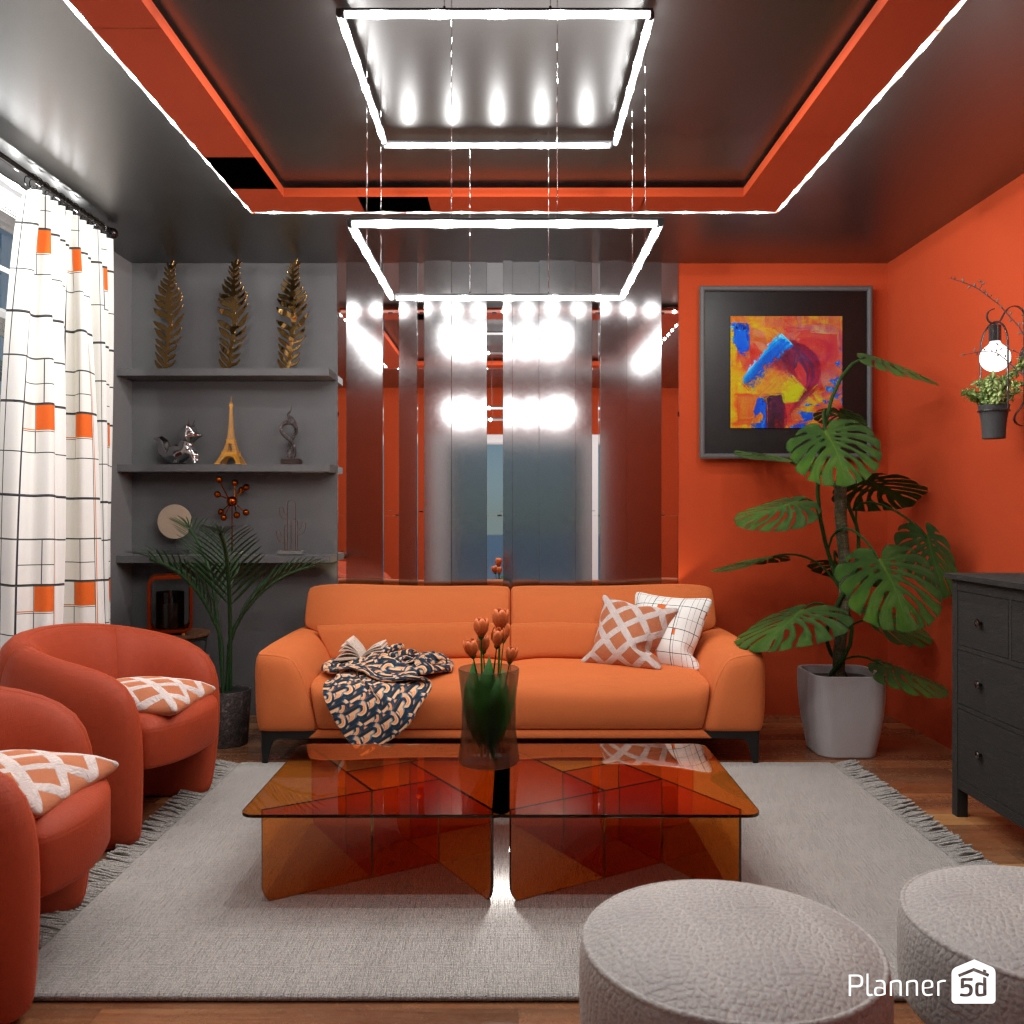 Orange sofa #24695392 by Editors Choice