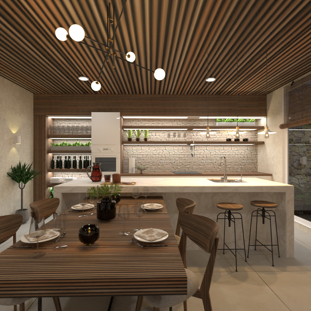 Brown and White Kitchen #11478776 by Editors Choice